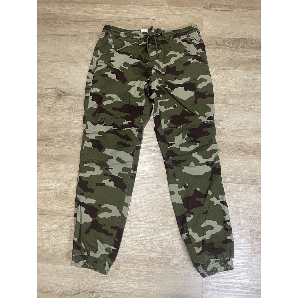Sun & Stone Morrison Camo Cargo Pants Green Men's Size M Outdoor Casual